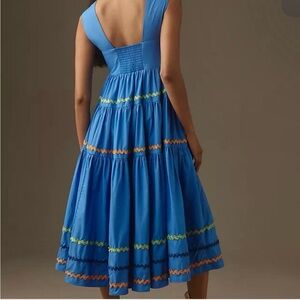 Maeve by Anthropologie Sleeveless Midi Dress with Colorful Details